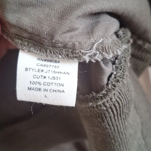 Billabong Olive Green Military Utility Jacket Full Zip Cargo Pockets Medium - Picture 11 of 13